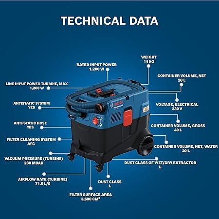 BOSCH Professional GAS 400 A Vacuum Cleaner - Image 2